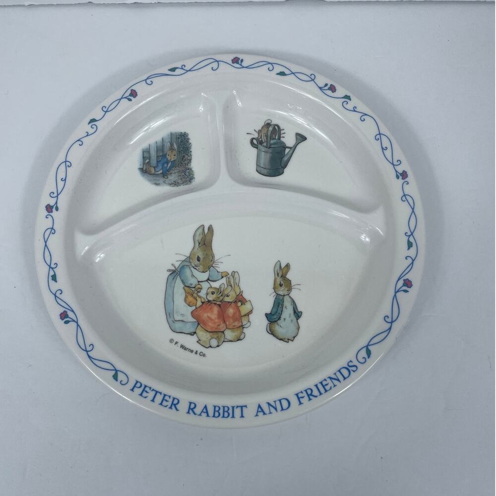 Vintage Peter Rabbit And Friends Children's Plate
